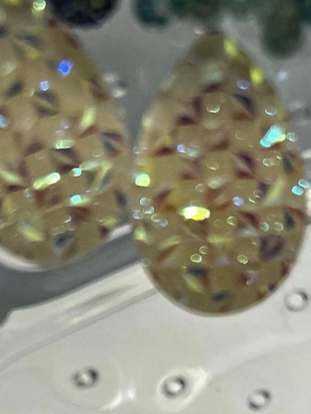 Multicolor Crystal Drop Earrings Like New
